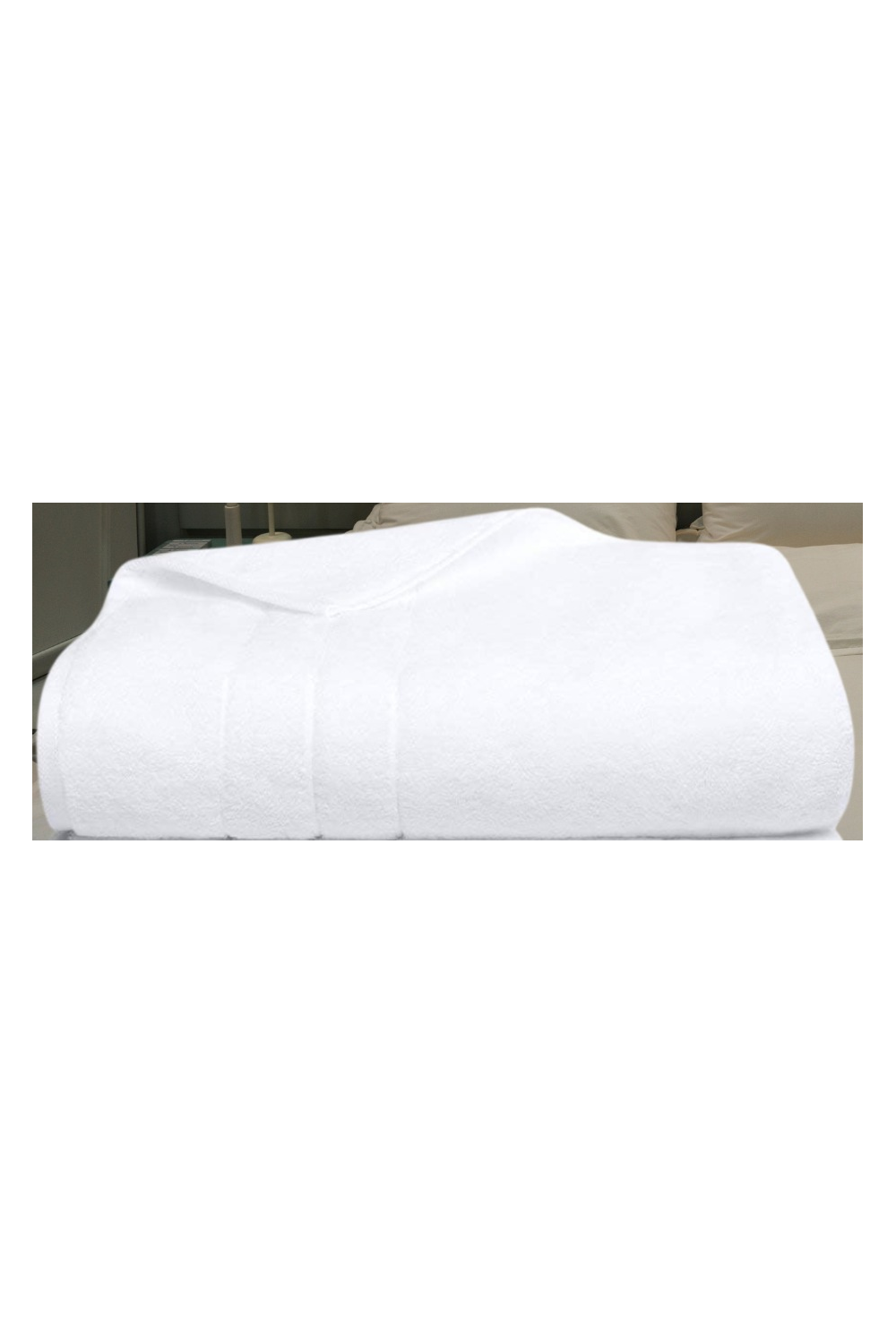 One folded white bath sheet